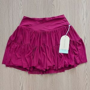 New Blogilates Women's Ballerina Skort Athletic Activewear Burgundy Medium